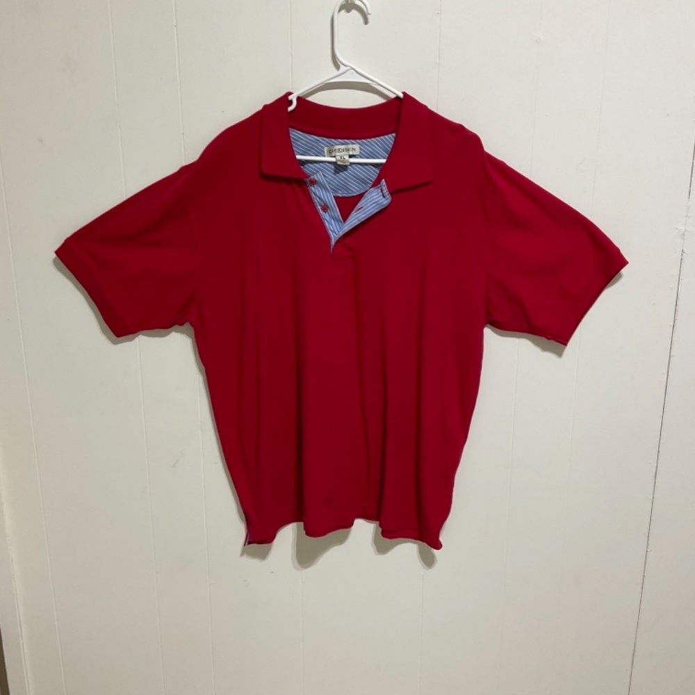 Vintage Chereskin Red XL 100% Cotton Polo Style Shirt Sportswear Short Sleeve
